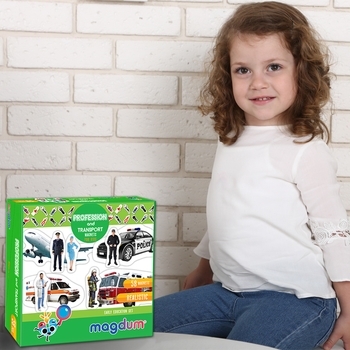 Набір магнітів Magdum Професії та транспорт (ML4031-31 EN) - Pampik - 7