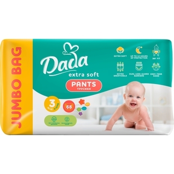 Підгузки-трусики Dada Extra Soft 3 (6-11 кг), 68 шт. - Pampik