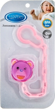 Ланцюжок для пустушки Lindo Кіт з кліпсою (Pk 216) - Pampik - 2