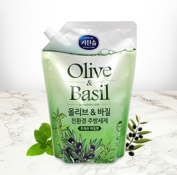 Моющее средство для посуды Mukunghwa Olive & Basil Dishwashing Detergent, 1.2 л - Pampik - 2