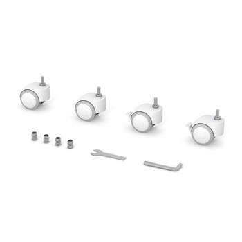 Комплект коліс для ліжечок Верес ЛД3, ЛД6, ЛД12, ЛД13, ЛД15, ЛД16, ЛД18, ЛД19, Монако, білий (34.3.1.1.1.4.06) - Pampik