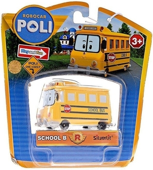 Машинка Robocar Poli Школьный автобус, металл, 6 см (83174) - Pampik - 5