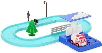 Набір Robocar Poli маленький трек з розумною машиною Ембер (83271) - Pampik