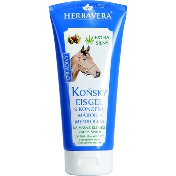 Охолоджуючий бальзам Herbavera з м'ятою та ментолом на конопляній олії, 200 мл - Pampik
