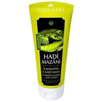 Бальзам Herbavera зі зміїною отрутою та конопляною олією, 200 мл - Pampik