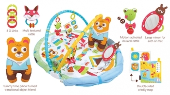 Розвиваючий килимок Yookidoo Веселі друзі (73790) - Pampik - 4