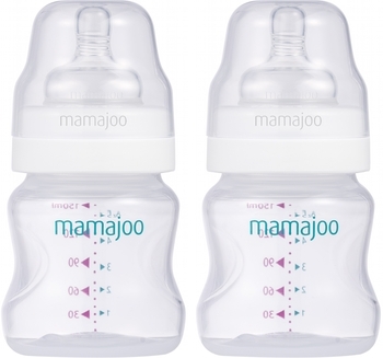 Бутылочка для кормления Mamajoo Silver S, 0+ мес., 150 мл, 2 шт. (MMJ1653) - Pampik