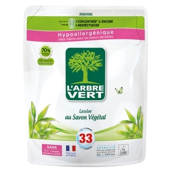 Жидкое средство для стирки L'Arbre Vert Растительное мыло, запасной блок, 1,5 л - Pampik
