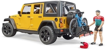 Джип Bruder Jeep Rubicon с фигуркой велосипедиста на спортивном байке (02543) - Pampik - 2