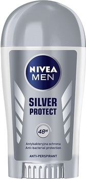 Дезодорант-антиперспирант Nivea For Men Silver Серебряная защита, стик, 40 мл - Pampik
