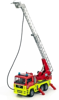 Пожежна машина Bruder MAN TGA, зі світло-звуковим модулем та шоломом, червоний (01760) - Pampik - 3