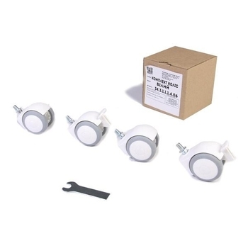 Комплект коліс для ліжечок Верес ЛД3, ЛД6, ЛД12, ЛД13, ЛД15, ЛД16, ЛД18, ЛД19, Монако, білий (34.3.1.1.1.4.06) - Pampik - 2