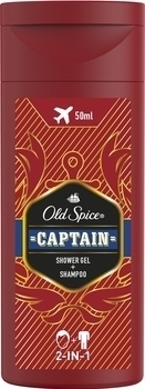 Подарунок. Гель для душу + шампунь Old Spice 2в1 Captain 50 мл - Pampik