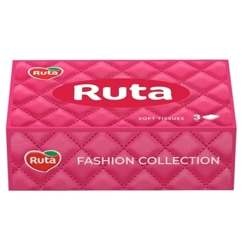 Косметичні серветки Ruta Fashion collection Пенал, тришарові, 60 аркушів - Pampik