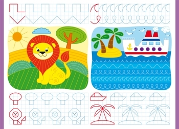 Перші багаторазові прописи. Готуємо руку до письма. Навчаємося писати правильно (F00028978) - Pampik - 2