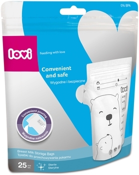Пакети для зберігання грудного молока LOVI Buddy bear, 25 шт. (12/208) - Pampik - 6