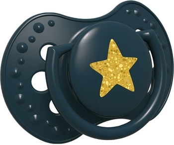 Силіконова динамічна пустушка Lovi Hey Stardust, 6-18 місяців, 2 шт., зелений (22/894_green) - Pampik - 2