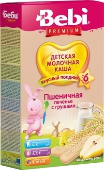 Молочна каша для полудня Bebi пшенична Печиво з грушами, 200 г - Pampik - 11