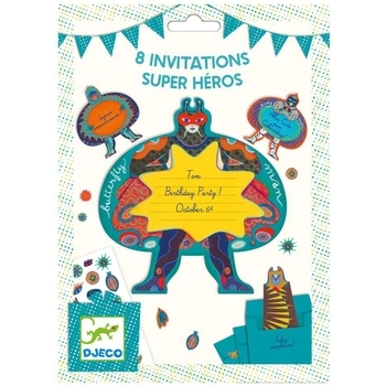 Набір паперових запрошень Djeco Супергерої (DJ04785) - Pampik