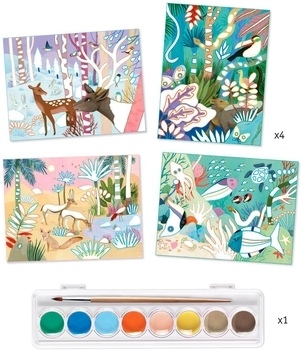 Набор для творчества с акварелью Djeco Мир природы (DJ08965) - Pampik - 3