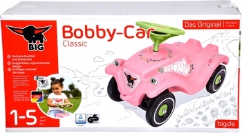 Машинка-толокар Big Цветок, с защитными насадками, розовый (56110) - Pampik - 3