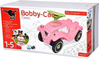 Машинка-толокар Big Цветок, с защитными насадками, розовый (56110) - Pampik - 16