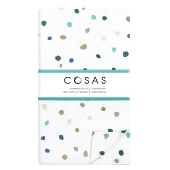 Підковдра Cosas Color Blots V2, ранфорс, 110х140 см, білий з принтом - Pampik
