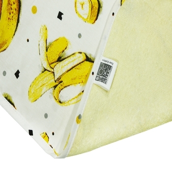 Багаторазова непромокальна пелюшка ЕКО ПУПС Eco Cotton Жовті банани, бавовна, 70х50 см, білий з жовтим (EPG10N-5070ban) - Pampik - 3