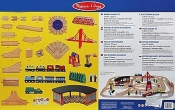 Деревянная железная дорога, 130 элементов Melissa&Doug - Pampik - 2