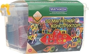 3D магнитный конструктор, 118 деталей Магникон - Pampik