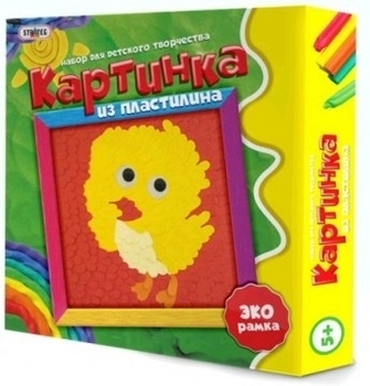 Набор для творчества "Картинка из пластилина", Цыпленок Strateg - Pampik