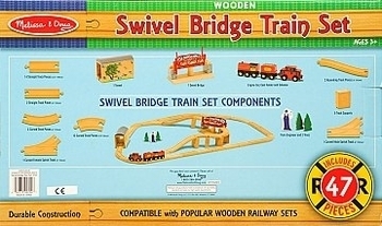 Деревянный набор "Железная дорога", 47 элементов Melissa&Doug - Pampik - 2