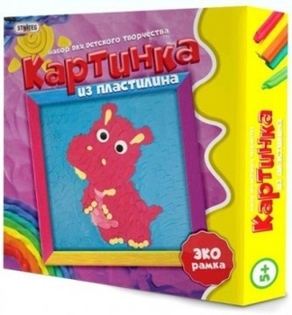 Набор для творчества "Картинка из пластилина", Бегемот Strateg - Pampik