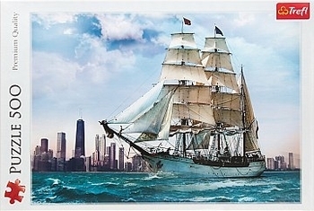 Пазл "Парусник на фоне Чикаго" Trefl - Pampik