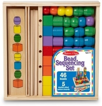Развивающий набор деревянных бусин "Последовательность и соответствие" Melissa&Doug - Pampik