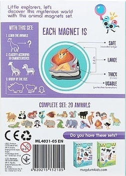 Магнитный набор "Зоопарк" ML4031-05 Magdum - Pampik - 2