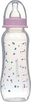 Бутылочка пластиковая Baby-Nova ПП, розовая, 240 мл (3960075) - Pampik