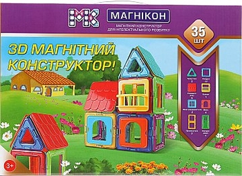3D магнитный конструктор, 35 деталей Магникон - Pampik - 2