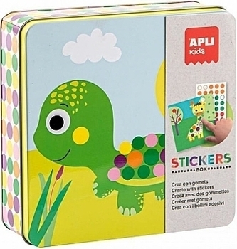 Настольная игра "Животные с наклейками в железной коробке" ApliKids - Pampik