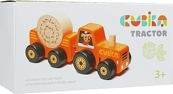 Деревянная игрушка "Трактор", на магнитах Cubika - Pampik - 3