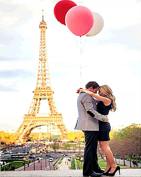 Алмазная мозаика "Романтика в Париже", 40х50 см Strateg - Pampik