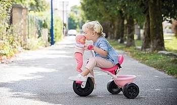 Детский металлический велосипед Smoby Corolle Be Fun, розовый (740329) - Pampik - 2