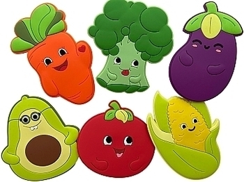 Набор для купания, фигурки на присосках "Веселые овощи" Kinderenok - Pampik - 2