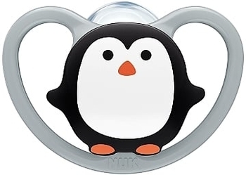 Пустышка успокаивающая "Space", пингвин, 0-6мес NUK - Pampik