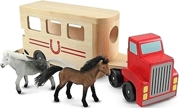 Игровой набор "Автомобиль-прицеп для лошадей" Melissa&Doug - Pampik - 3