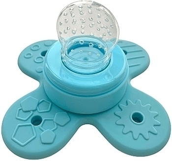 Ниблер силиконовый "Nibi Teether 2in1", голубой Kinderenok - Pampik - 3