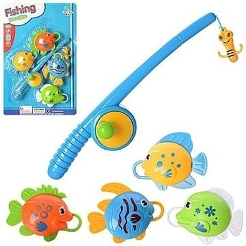 Игровой набор "Рыбалка", удочка и 4 рыбки Shantou - Pampik