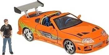 Машина металева Jada Форсаж Toyota Supra 1995 з фігуркою Брайана, 1:24 (253205001) - Pampik - 6