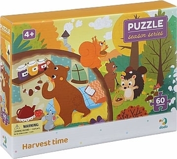 Пазл из серии Времена года, "Уборка в лесу", 60 эл. Dodo - Pampik