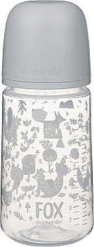 Набор для кормления "Fox: Лисьи истории" 0-6 мес, 4 предмета, серый Suavinex - Pampik - 4